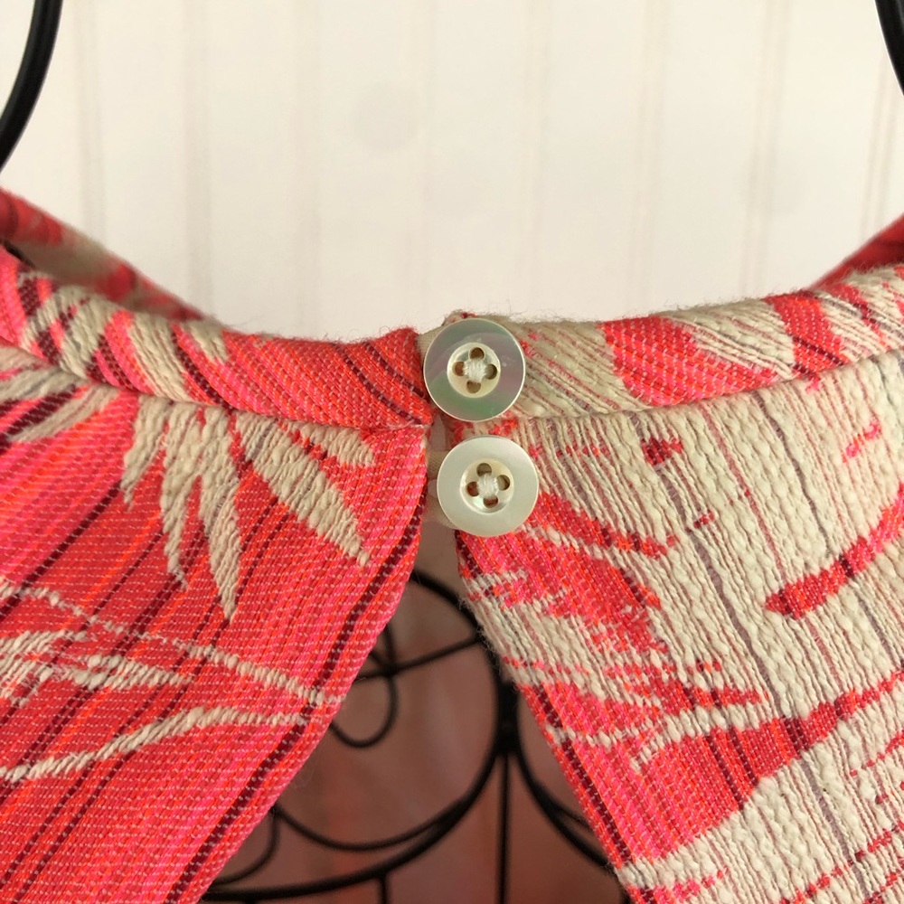 J. Crew Neon Sun-faded Tropical Sheath Dress in Pink Palm Floral - Picture 6 of 12